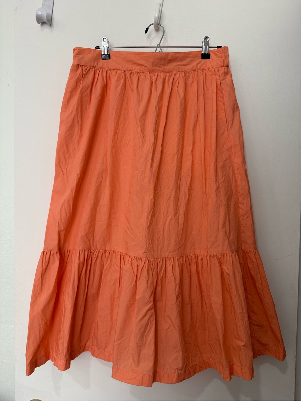 Women’s Peach  Tiered Midi Skirt